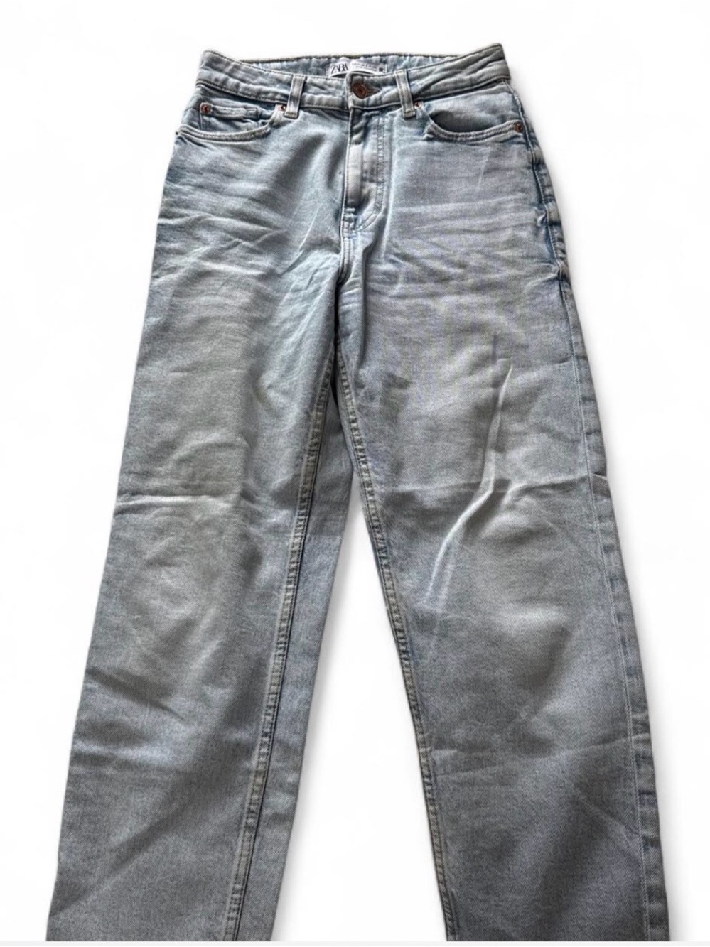 zara light wash jeans size 2